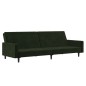 vidaXL Sofá cama de 2 plazas terciopelo verde oscuro vidaXL Sofá cama de 2 plazas terciopelo verde oscuro