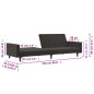 vidaXL Sofá cama de 2 plazas terciopelo verde oscuro vidaXL Sofá cama de 2 plazas terciopelo verde oscuro