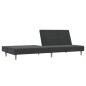 vidaXL Sofá cama de 2 plazas tela gris oscuro vidaXL Sofá cama de 2 plazas tela gris oscuro