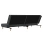 vidaXL Sofá cama de 2 plazas tela gris oscuro vidaXL Sofá cama de 2 plazas tela gris oscuro