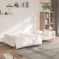 vidaXL Sofá cama de 2 plazas tela color crema vidaXL Sofá cama de 2 plazas tela color crema