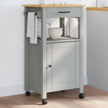 vidaXL Carrito de cocina MONZA madera maciza de pino 48x40x90 cm