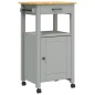 vidaXL Carrito de cocina MONZA madera maciza de pino 48x40x90 cm