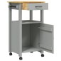 vidaXL Carrito de cocina MONZA madera maciza de pino 48x40x90 cm