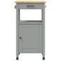 vidaXL Carrito de cocina MONZA madera maciza de pino 48x40x90 cm