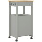 vidaXL Carrito de cocina MONZA madera maciza de pino 48x40x90 cm