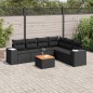 vidaXL Set de comedor de jardín 7 pzas y cojines ratán sintético negro vidaXL Set de comedor de jardín 7 pzas y cojines ratán sintético negro