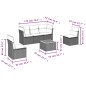 vidaXL Set de sofás de jardín 6 piezas y cojines ratán sintético negro vidaXL Set de sofás de jardín 6 piezas y cojines ratán sintético negro