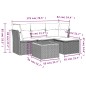 vidaXL Set de muebles de jardín 5 pzas y cojines ratán sintético negro vidaXL Set de muebles de jardín 5 pzas y cojines ratán sintético negro