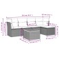 vidaXL Set de sofás de jardín 6 piezas y cojines ratán sintético negro vidaXL Set de sofás de jardín 6 piezas y cojines ratán sintético negro