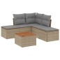 vidaXL Juego de sofás jardín con cojines 6 pzas ratán sintético beige vidaXL Juego de sofás jardín con cojines 6 pzas ratán sintético beige