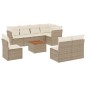 vidaXL Set de sofás de jardín 9 pzas con cojines ratán sintético beige vidaXL Set de sofás de jardín 9 pzas con cojines ratán sintético beige