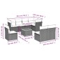 vidaXL Set de muebles de jardín 9 pzas y cojines ratán sintético gris vidaXL Set de muebles de jardín 9 pzas y cojines ratán sintético gris