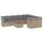 vidaXL Juego de sofás jardín con cojines beige 10 pzas ratán sintético vidaXL Juego de sofás jardín con cojines beige 10 pzas ratán sintético
