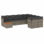 vidaXL Set de sofás de jardín 10 pzas con cojines ratán sintético gris vidaXL Set de sofás de jardín 10 pzas con cojines ratán sintético gris