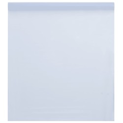 vidaXL Lámina de ventana esmerilada PVC blanco transparente 90x1000 cm