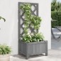 vidaXL Jardinera enrejada madera maciza de abeto gris vidaXL Jardinera enrejada madera maciza de abeto gris