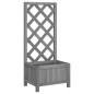 vidaXL Jardinera enrejada madera maciza de abeto gris vidaXL Jardinera enrejada madera maciza de abeto gris