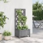 vidaXL Jardinera enrejada madera maciza de abeto gris vidaXL Jardinera enrejada madera maciza de abeto gris