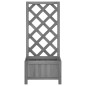 vidaXL Jardinera enrejada madera maciza de abeto gris vidaXL Jardinera enrejada madera maciza de abeto gris