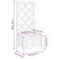 vidaXL Jardinera enrejada madera maciza de abeto gris vidaXL Jardinera enrejada madera maciza de abeto gris