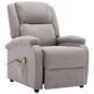 vidaXL Sillón de masaje tela gris claro vidaXL Sillón de masaje tela gris claro