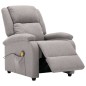 vidaXL Sillón de masaje tela gris claro vidaXL Sillón de masaje tela gris claro