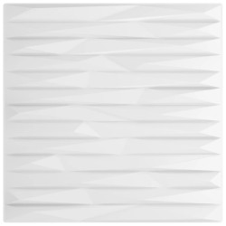 vidaXL Paneles de pared 48 uds EPS piedra blanco 50x50 cm 12 m²