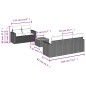 vidaXL Set de muebles de jardín 6 pzas y cojines ratán sintético gris vidaXL Set de muebles de jardín 6 pzas y cojines ratán sintético gris