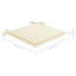 vidaXL Sillas de jardín apilables 4 uds madera de teca con cojines vidaXL Sillas de jardín apilables 4 uds madera de teca con cojines