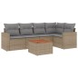 vidaXL Juego de sofás jardín con cojines 6 pzas ratán sintético beige vidaXL Juego de sofás jardín con cojines 6 pzas ratán sintético beige