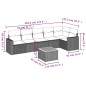 vidaXL Set de comedor de jardín 7 pzas y cojines ratán sintético negro vidaXL Set de comedor de jardín 7 pzas y cojines ratán sintético negro