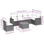 vidaXL Set de comedor de jardín 7 pzas y cojines ratán sintético negro vidaXL Set de comedor de jardín 7 pzas y cojines ratán sintético negro