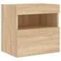 vidaXL Muebles TV pared con LED 6 pzas madera ingeniería roble Sonoma
