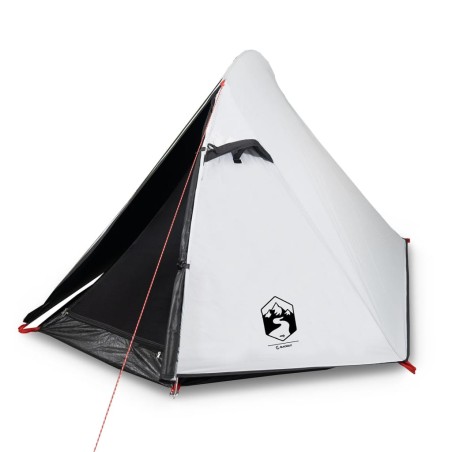 vidaXL Tienda de campaña 2 personas tafetán 185T blanco 267x154x117 cm