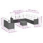 vidaXL Set de sofás de jardín 10 pzas cojines ratán sintético negro vidaXL Set de sofás de jardín 10 pzas cojines ratán sintético negro