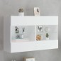 vidaXL Mueble de TV de pared con luces LED blanco 98,5x30x60,5 cm
