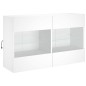 vidaXL Mueble de TV de pared con luces LED blanco 98,5x30x60,5 cm