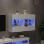 vidaXL Mueble de TV de pared con luces LED blanco 98,5x30x60,5 cm