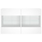 vidaXL Mueble de TV de pared con luces LED blanco 98,5x30x60,5 cm