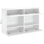 vidaXL Mueble de TV de pared con luces LED blanco 98,5x30x60,5 cm