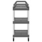 vidaXL Carrito de 3 niveles aluminio gris 81x41x92 cm vidaXL Carrito de 3 niveles aluminio gris 81x41x92 cm