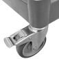 vidaXL Carrito de 3 niveles aluminio gris 81x41x92 cm vidaXL Carrito de 3 niveles aluminio gris 81x41x92 cm