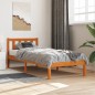 vidaXL Estructura de cama madera maciza de pino marrón cera 90x190 cm vidaXL Estructura de cama madera maciza de pino marrón cera 90x190 cm