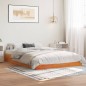 vidaXL Estructura de cama madera maciza pino marrón cera 160x200 cm