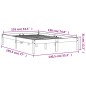 vidaXL Estructura de cama madera maciza pino marrón cera 135x190 cm vidaXL Estructura de cama madera maciza pino marrón cera 135x190 cm