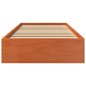 vidaXL Estructura de cama madera maciza de pino marrón cera 90x190 cm vidaXL Estructura de cama madera maciza de pino marrón cera 90x190 cm