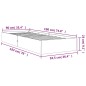 vidaXL Estructura de cama madera maciza de pino marrón cera 90x190 cm vidaXL Estructura de cama madera maciza de pino marrón cera 90x190 cm
