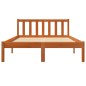 vidaXL Estructura de cama madera maciza pino marrón cera 140x200 cm