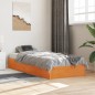 vidaXL Estructura de cama madera maciza de pino marrón cera 90x200 cm